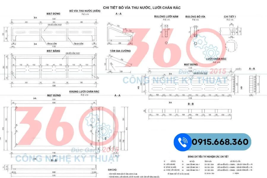 Báo giá bó vỉa gang cầu hộp xiên