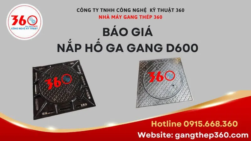 Báo giá nắp hố ga gang D600