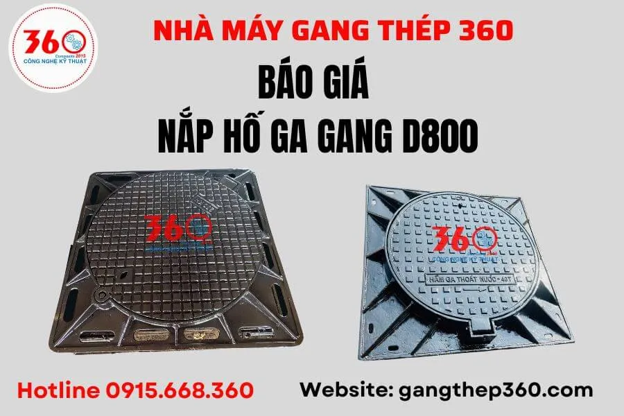 Báo giá nắp hố ga gang D800