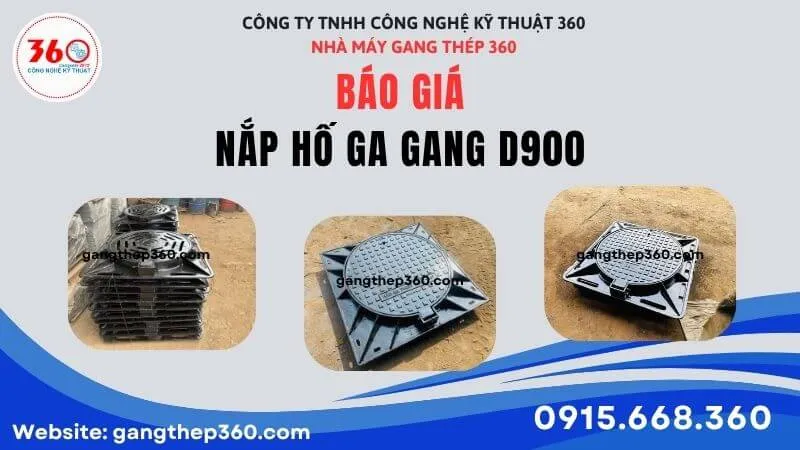 Báo giá nắp hố ga gang D900
