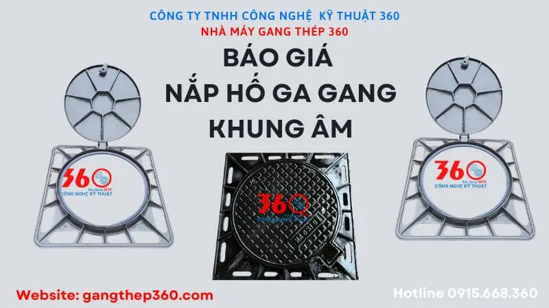 Báo giá nắp hố ga gang khung âm