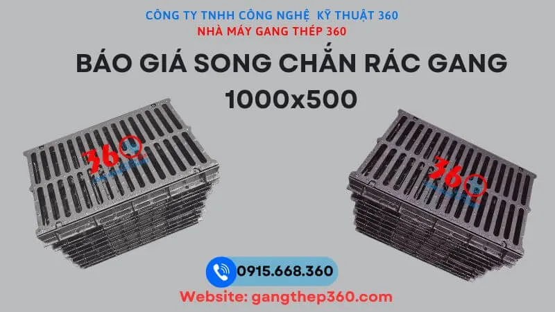 Báo giá song chắn rác gang 1000x500