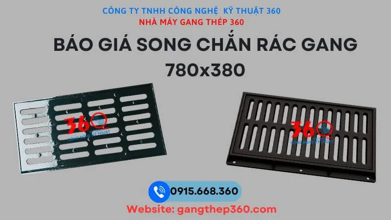 Báo giá song chắn rác gang 780x380