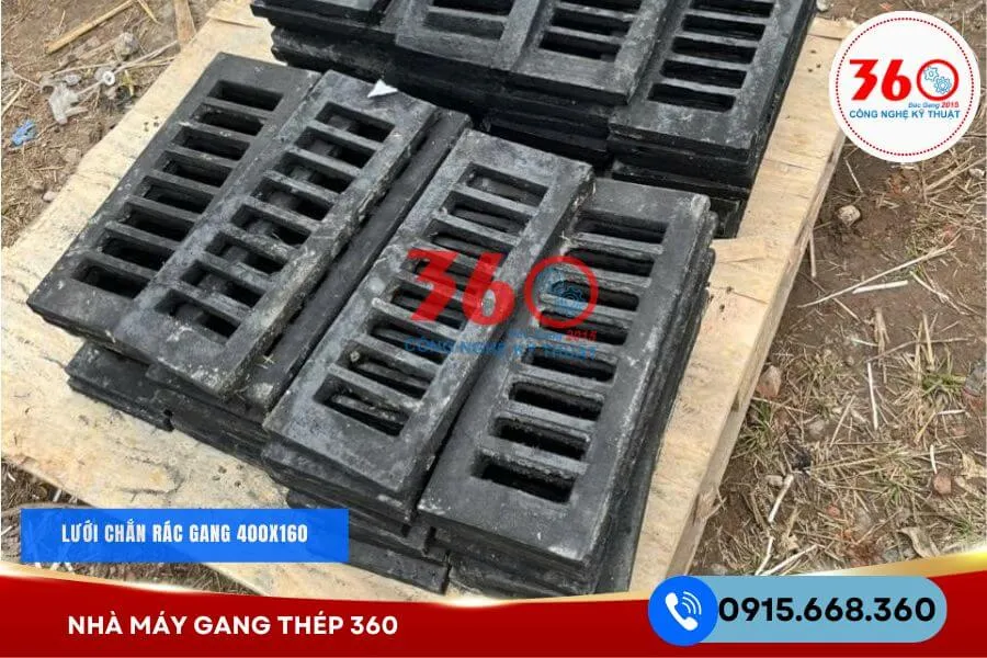 Lưới chắn rác gang 400x160