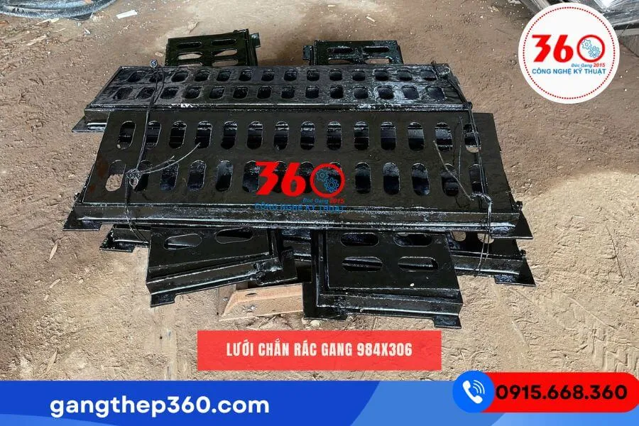 Lưới chắn rác gang 984x306