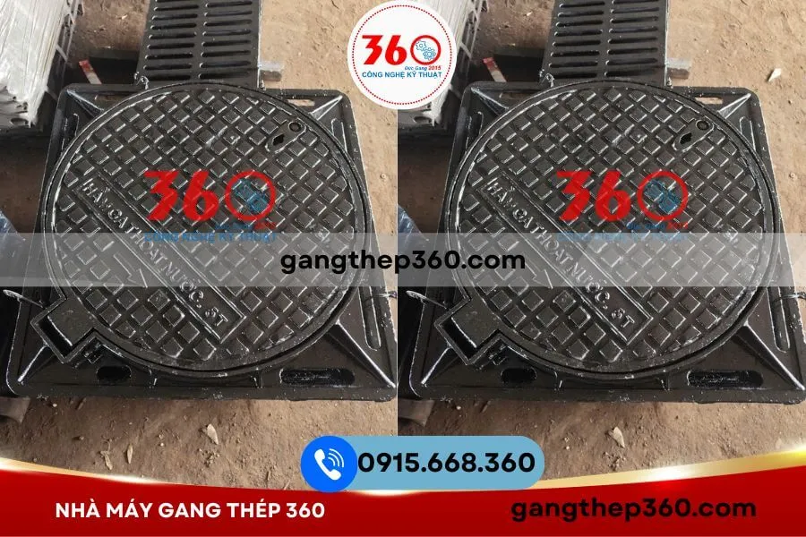 Nắp hố ga gang 850x850 tại Hưng Yên