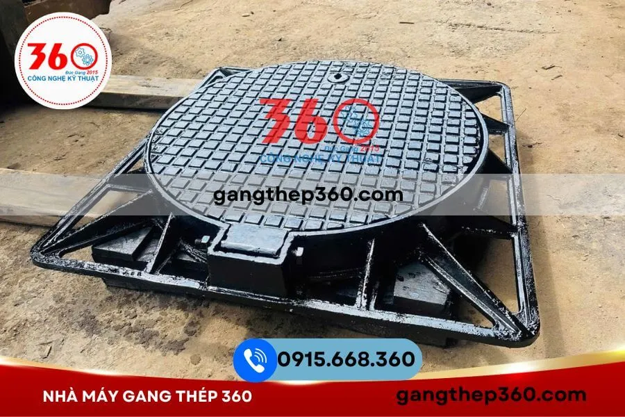 Nắp hố ga gang 850x850 tại Hưng Yên