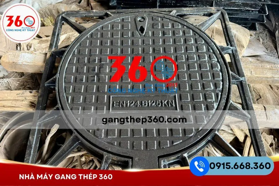 Nắp hố ga gang 850x850 tại Khánh Hòa