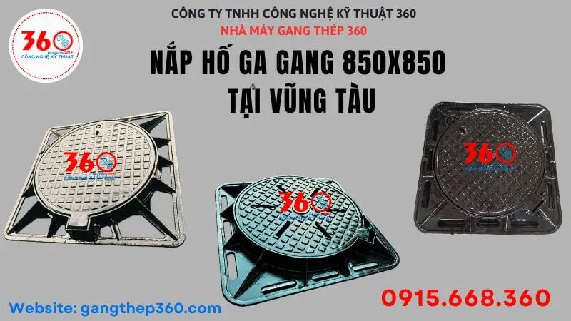 Nắp hố ga gang 850x850 tại Vũng Tàu
