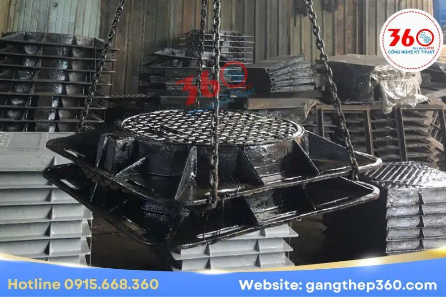 Nắp hố ga gang D1000