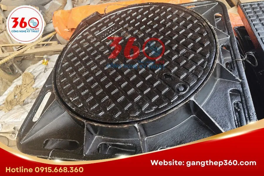 Nắp hố ga gang D600