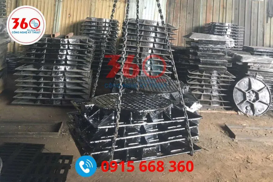 Nắp hố ga gang D900