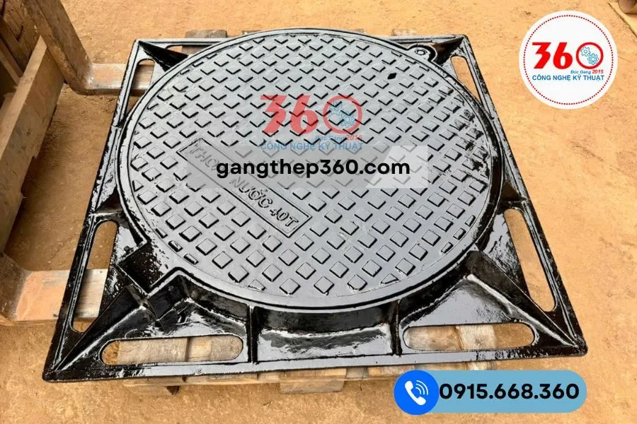 Nắp hố ga gang Hà Nội 40 tấn