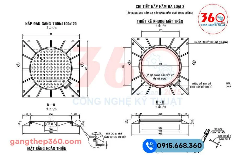 Nắp hố ga gang Hà Nội