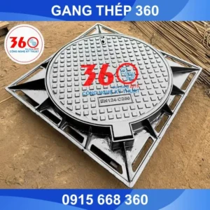 Nắp hố ga gang khung âm 1000x1000