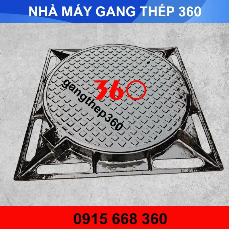 Nắp hố ga gang khung âm 1000x1000