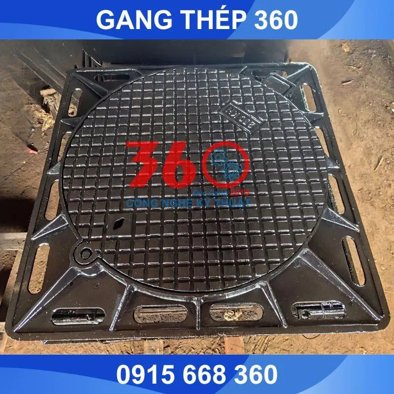 Nắp hố ga gang khung âm 1000x1000
