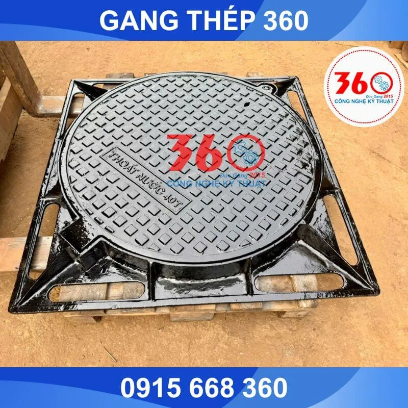 Nắp hố ga gang khung âm 1000x1000