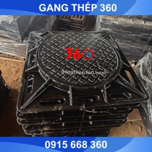 Nắp hố ga gang khung âm 800x800