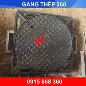 Nắp hố ga gang khung âm 800x800