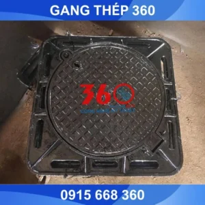 Nắp hố ga gang khung âm 850x850