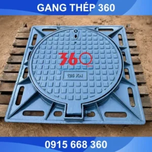 Nắp hố ga gang khung âm 850x850