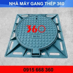 Nắp hố ga gang khung âm 850x850