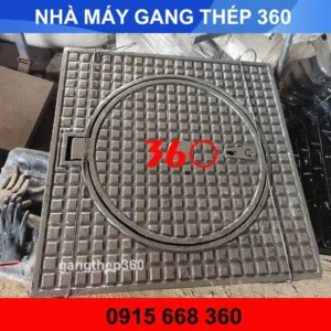 Nắp hố ga gang khung dương 1000x1000
