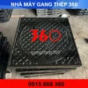 Nắp hố ga gang khung dương 800x800