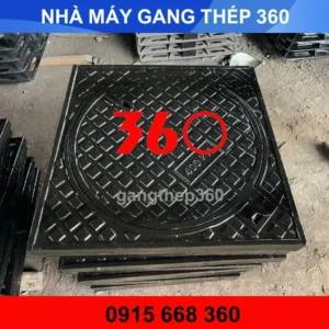 Nắp hố ga gang khung dương 800x800