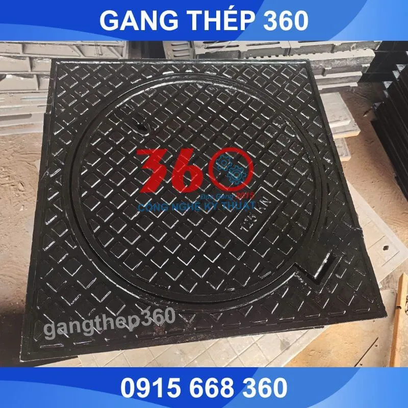 Nắp hố ga gang khung dương 800x800