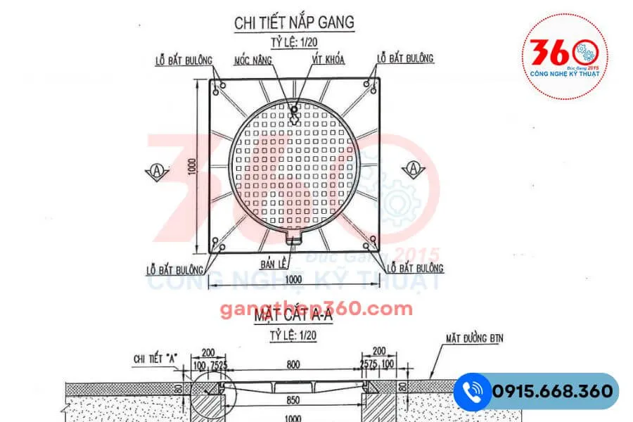 Nắp hố ga gang tại Đà Nẵng