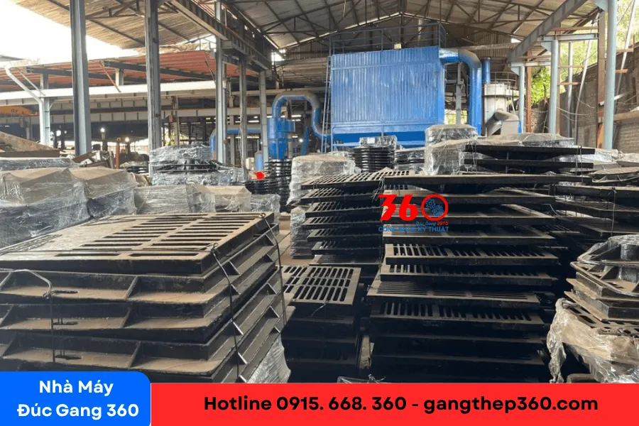 Nắp hố ga gang thoát nước 900x900