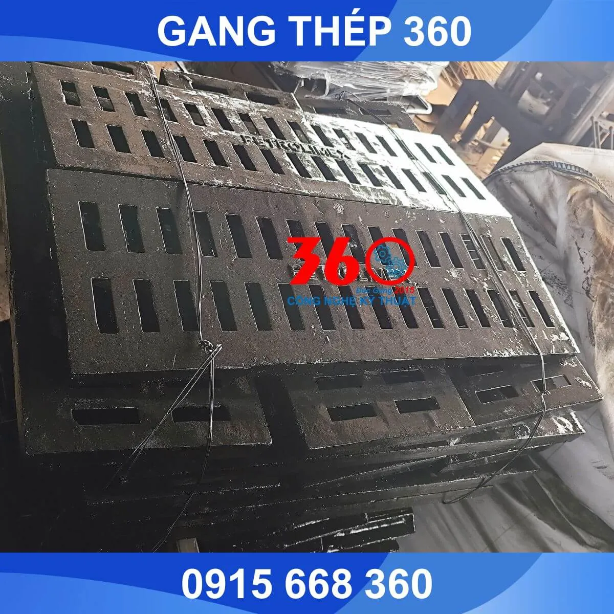 Nắp mương bằng gang 1000x350