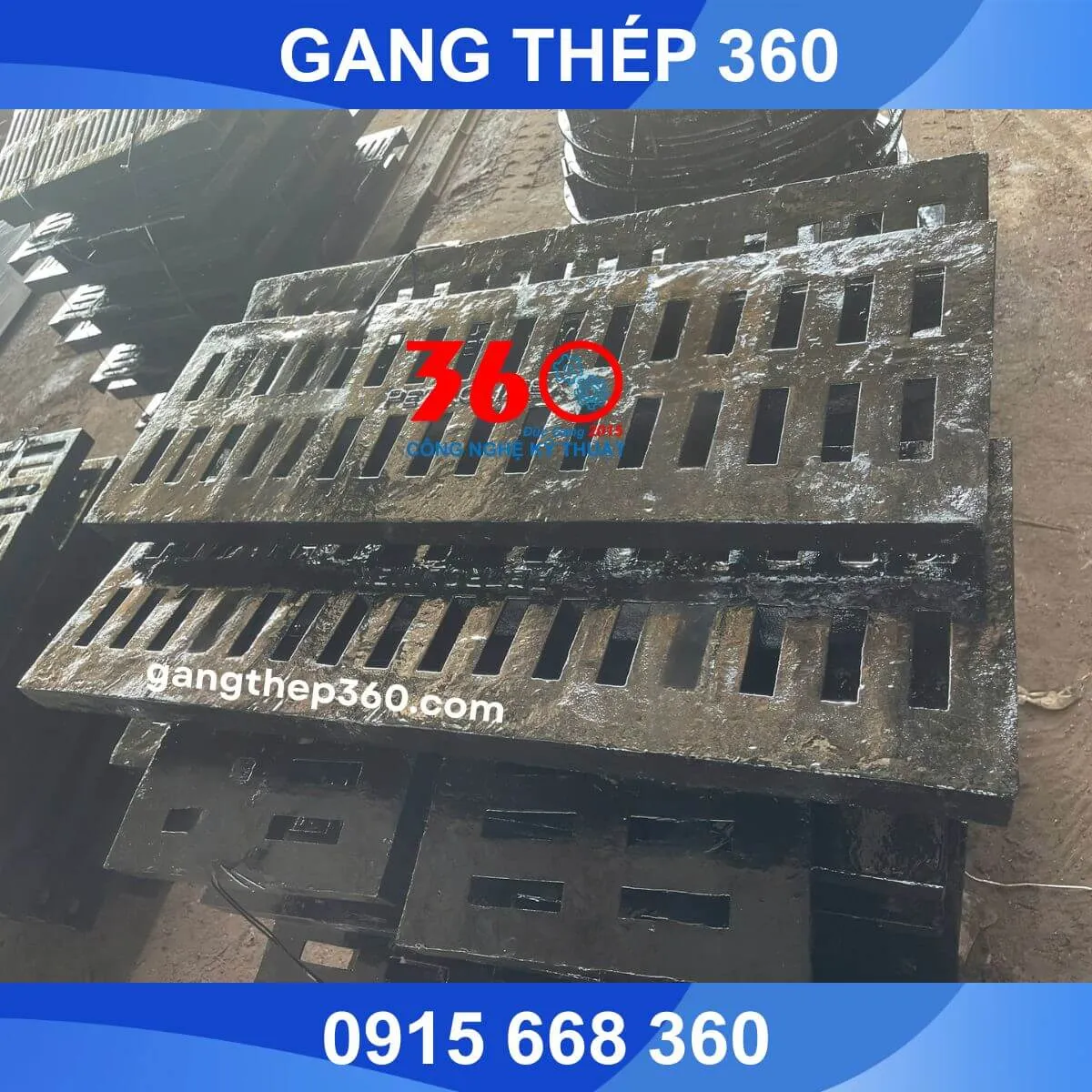 Nắp mương bằng gang 1000x350