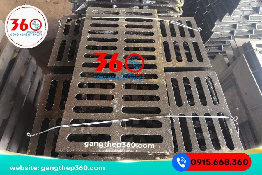 Nắp mương bằng gang 1000x350