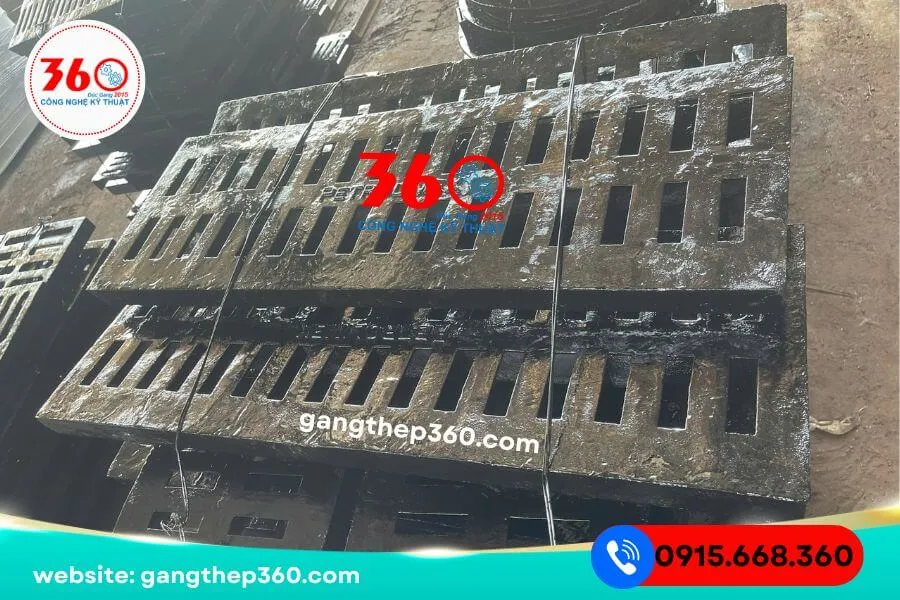 Nắp mương bằng gang 1000x350