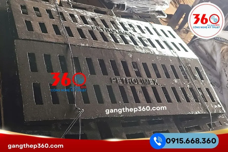 Nắp mương bằng gang 1000x350