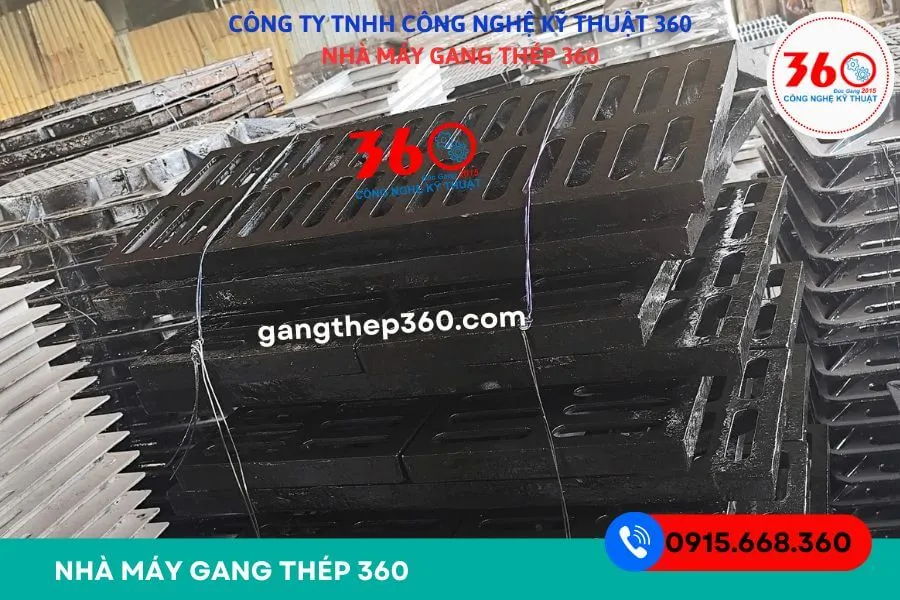 Nắp mương bằng gang 1000x350