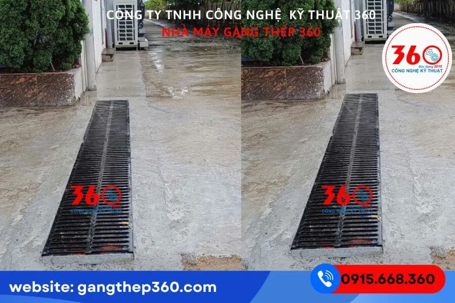 Ram dốc tầng hầm bằng gang