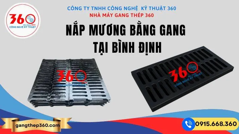 Sản xuất nắp mương bằng gang tại Bình Định