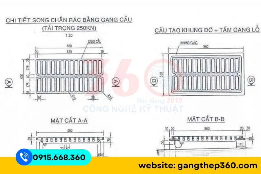Song chắn rác gang xám 960x530