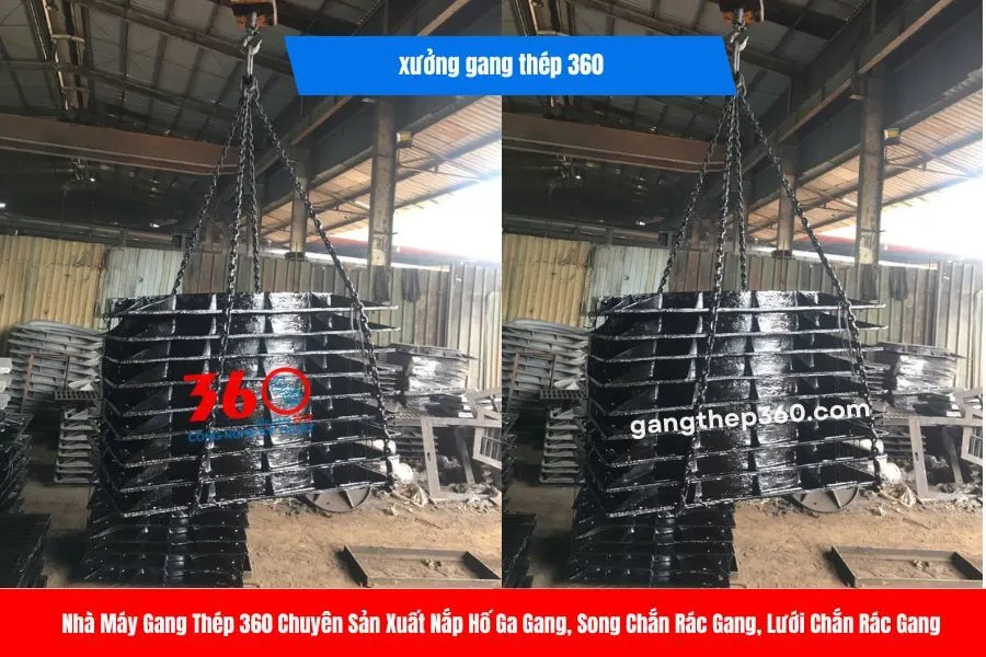 Nắp hố ga gang ngăn mùi 900x900