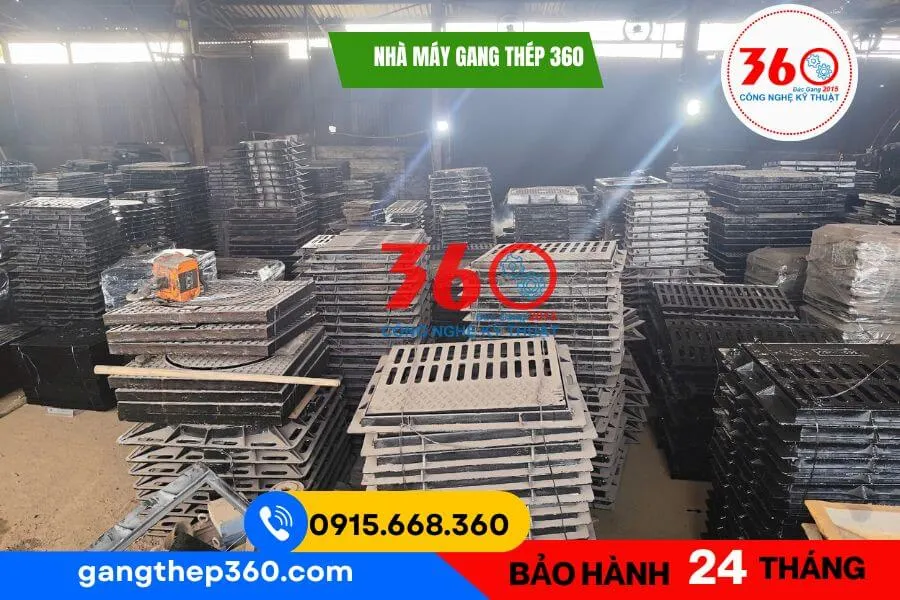 Nắp hố ga gang vuông 900x900