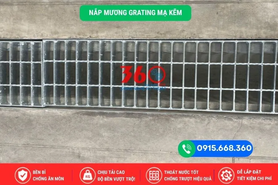 Báo giá nắp mương grating mạ kẽm