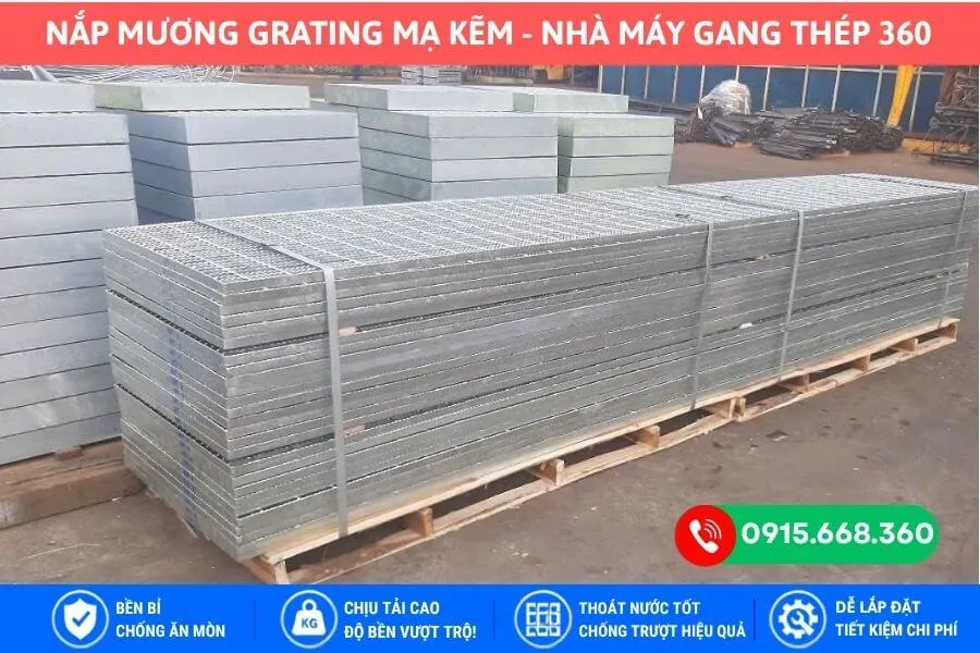 Báo giá nắp mương grating mạ kẽm