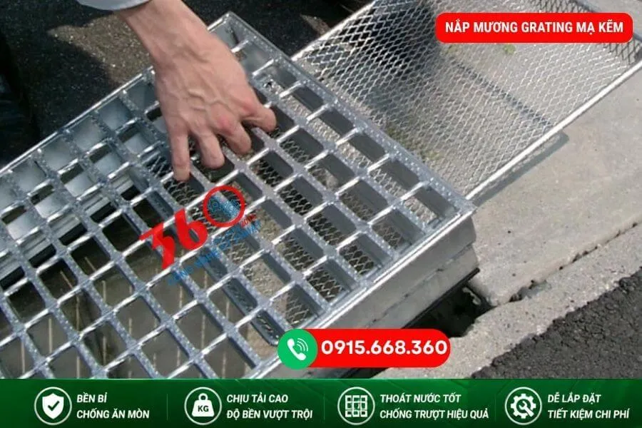 Báo giá nắp mương grating mạ kẽm