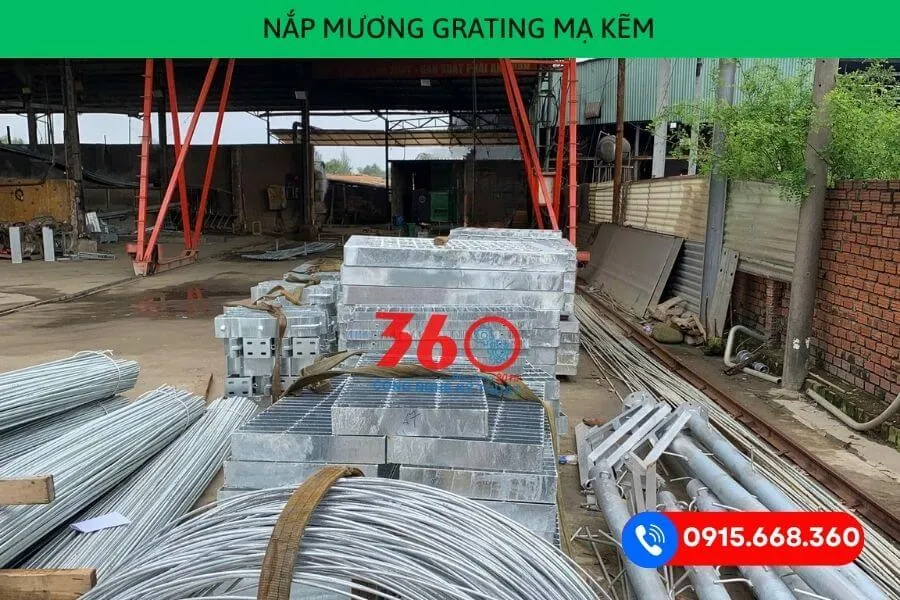 Nắp mương grating mạ kẽm 1000x200
