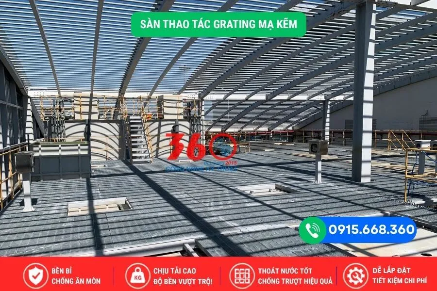 Sàn thao tác grating mạ kẽm