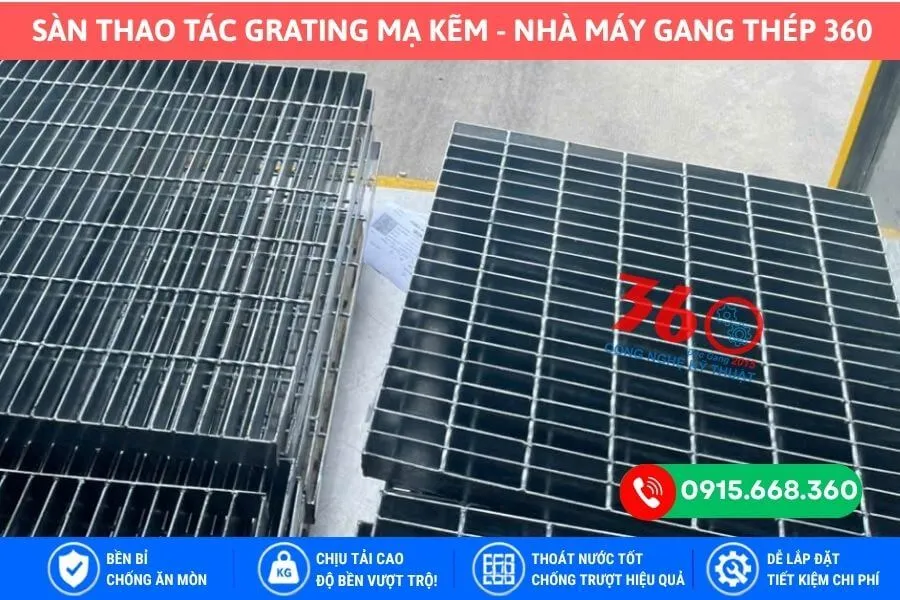 Sàn thao tác grating mạ kẽm